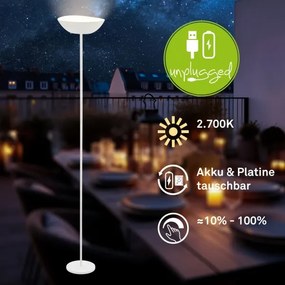 Briloner 1500016 - LED dimmelhető állólámpa ESTATE 8W/5V 4000 mAh fehér