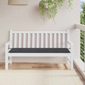 fekete oxford szövet kerti padpárna 150x50x4 cm
