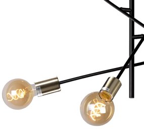 ONLI - Csillár zsinóron CROSS 6xE27/22W/230V fekete/réz