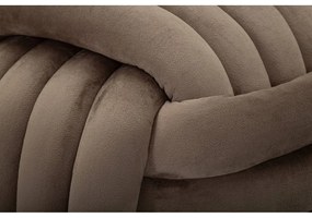 Szürkésbarna bársony puff Softy – Mauro Ferretti