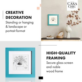 Casa Chic Clapton, képkeret, négyzet alakú, fényképek 15 x 15 cm, paszpartu, üveg