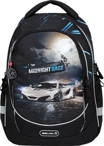 Iskolatáska, cipzáras, BELMIL Leisure Plus Midnight Turbo, versenyautó (BL3388734F)