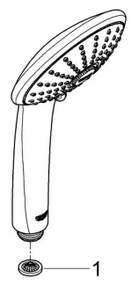 GROHE 27221000 - TEMPESTA COSMOPOLITAN 100 kézi zuhany, 3 sugár, fényes króm