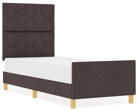 Ágykeret Sötétbarna 80x200 cm Szövet