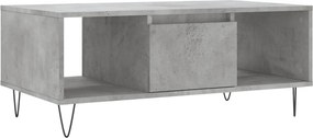 vidaXL betonszürke szerelt fa dohányzóasztal 90x50x36,5 cm