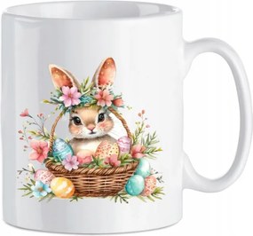 Kerámia bögre Nyuszi húsvéti kosárban Húsvéti dekoráció