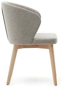 Bézs kárpitozott étkezőfotel Darice – Kave Home