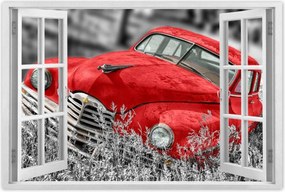 Poszterek 90x60 Piros régi autó