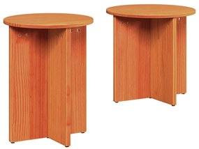 Dohányzóasztal 2 pcs Viaszbarna 41.5 x 41.5 x 41 cm