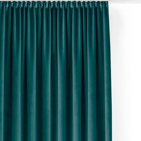 Petróleumkék bársony dimout (részleges sötétítő) függöny 265x250 cm Velto – Filumi