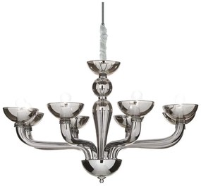 Ideal Lux - Csillár láncon CASANOVA 8xE14/40W/230V átm. 88 cm szürke