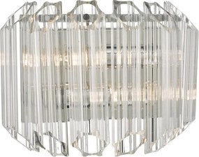 DAR LIGHTING TUV0908 TUVALU Kristály Fali Lámpa Csiszolt Króm, Átlátszó E14 IP20