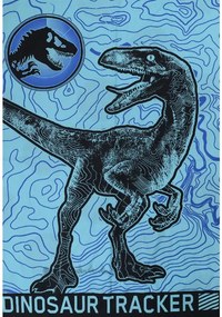 Ragyogó pamut ágyneműhuzat JURASSIC WORLD kék Ágyneműhuzat mérete: 70 x 90 cm | 140 x 200 cm