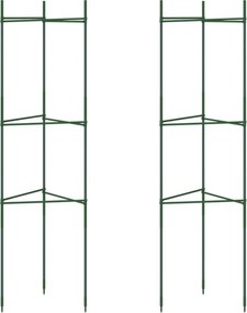 vidaXL 2 db acél és PP paradicsom ketrec 116 cm
