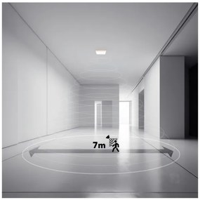 LED fürdőszobai lámpa szenzorral NIVERA LED/24W/230V IP54 30x30 cm fekete + DO