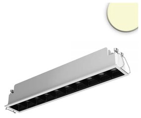 Süllyesztett Slim LED lámpatest, fehér/fekete, 11W, 650lm, 3000K  melegfehér, 28cm, IP20, CRI90, 30°, fényerőszabályozható