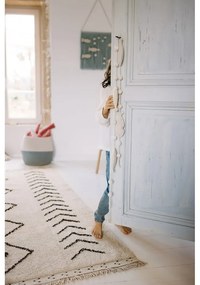 Krémszínű mosható kézi szövésű pamut szőnyeg 170x120 cm Bereber Rhombs – Lorena Canals