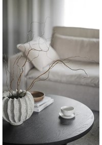 Fekete kerek dohányzóasztal tölgyfa dekorral ø 110 cm Boxford – Rowico