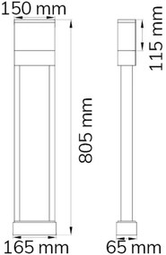 Wofi 12226 - LED Házszám DIEGO LED/10,5W/230V 3000K IP54