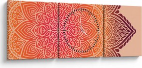 Kép - mandala art (órával) (90x30 cm)