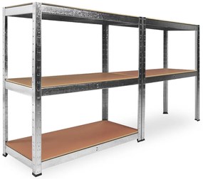 monzana® Polc 180x90x40 cm - ezüst