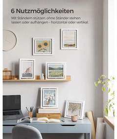 Képkeret, 2 képkeretből álló készlet, forgatható, fehér