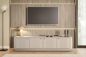 Vesper szafka RTV 187 cm - kasmír / arany fogantyúk