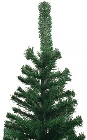 zöld megvilágított műkarácsonyfa gömb szettel 240 cm L