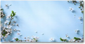 Konyhai panel Cseresznyevirágok háttér 100x50 cm Ragasztó