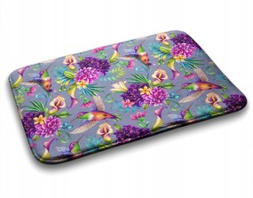 Puha fürdőszobaszőnyeg Virágok Madarak 75x45 cm