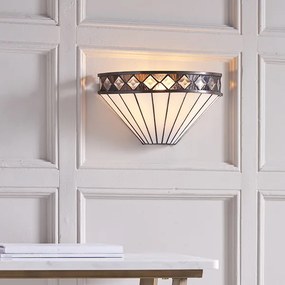 Endon klasszikus tiffany fali lámpa fargo matt fekete sokszínű end64149