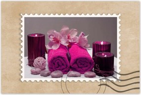 Poszterek 60x40 Lila törölköző Virág