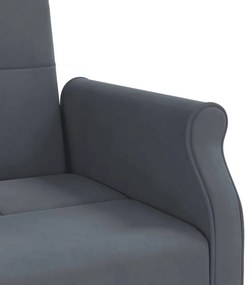 sötétszürke bársony kanapéágy párnákkal