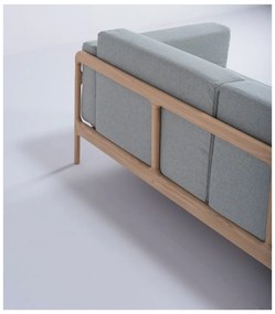 Fawn kékesszürke kanapé tölgyfából, 210 cm - Gazzda