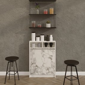 Összecsukható asztal Bracked - Carrara Marble