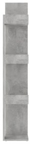 betonszürke szerelt fa könyvszekrény 86 x 25,5 x 140 cm