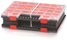 Két tokrendező 39,9 × 30,3 × 10 cm, dobozos, piros