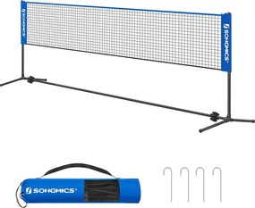 Tollaslabda háló hordozható állvánnyal állítható magasságú 5x1,5 m, kék