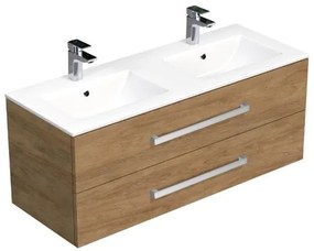 SAT Cube Way Fürdőszobaszekrény mosdóval 120x53x46 cm hickory tölgy CUBE461202DHMOD
