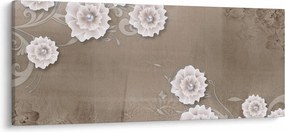 Kép - drapéria virágokkal (120x50 cm)