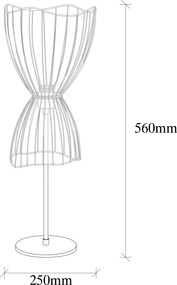 Zeyno fém éjjeli lámpa, Ø25 cm
