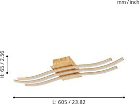 Eglo 97743 - LED felületre szerelhető mennyezeti csillár MIRAFLORES 3xLED/8,6W/230V