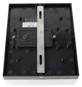 Kültéri fali lámpa fekete IP44 LED-del és szürkületi érzékelővel - Dualy