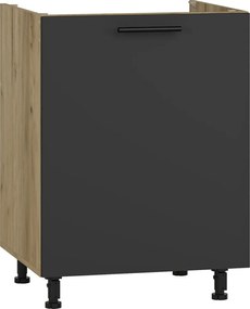 VENTO DK-60/82 mosogató szekrény, szín: craft tölgy/antracit