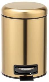 WENKO 24009800 - LEMAN szemetes 17x25 cm rozsdamentes acél/arany/fekete