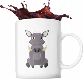 Vaddisznó bögre nyomott mintával Vad fehér Ajándék 1