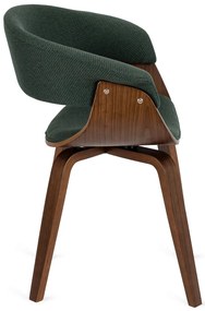 Elegáns Étkezőszék Zöld/Dió Színben. GARY 2