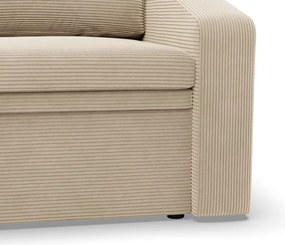 Vertico fekvőfotel, 90 cm széles, kordbársony, bézs