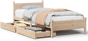 vidaXL tömör fenyőfa ágy matrac nélkül 90 x 200 cm