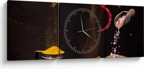 Kép - Fűszerek mozgásban (órával) (90x30 cm)
